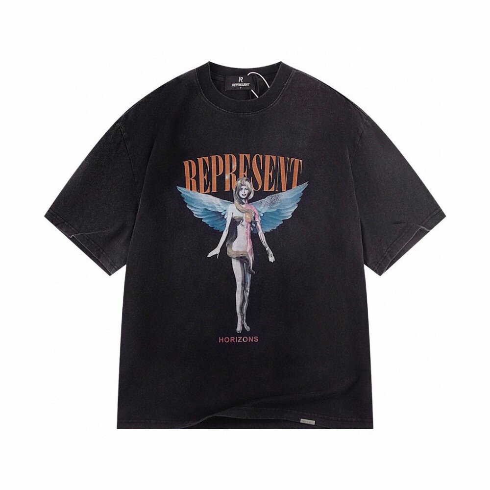 Represent Horizons Graphic Black T Shirt